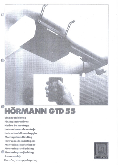 Hörmann GTD 55 Einbauanleitung